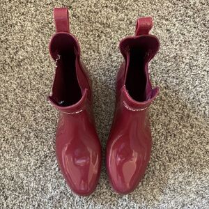 Nautica Glossy Maroon Rain Boots